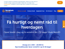 Tablet Screenshot of ferratum.dk